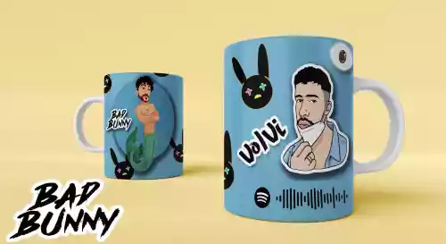 vectores plantilas BADBUNNY,CANTANTE,